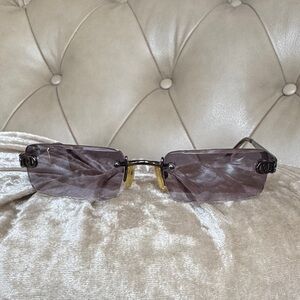 Vintage Hunmetal Gray  Rectangular Sunglasses